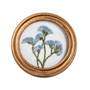 Colorful Framed Floral Embroidery