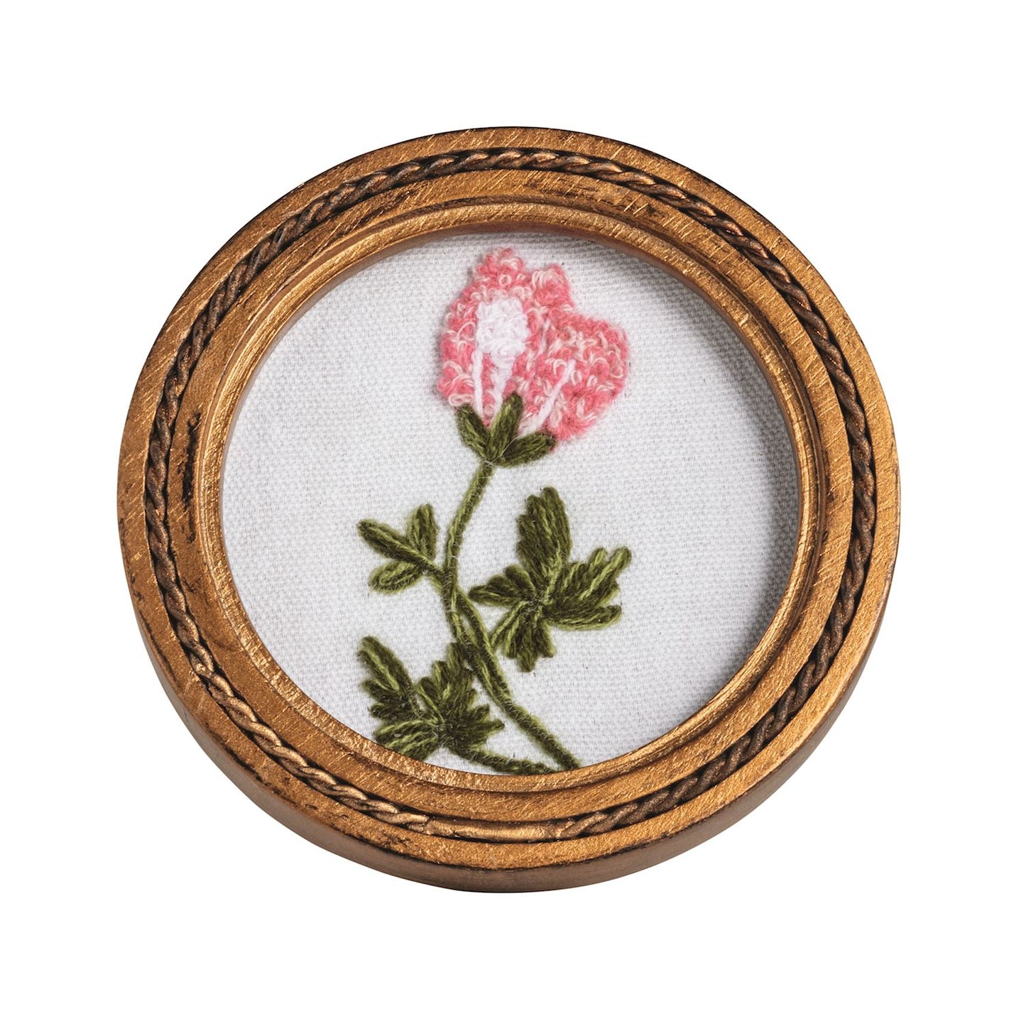 Colorful Framed Floral Embroidery