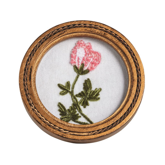 Colorful Framed Floral Embroidery