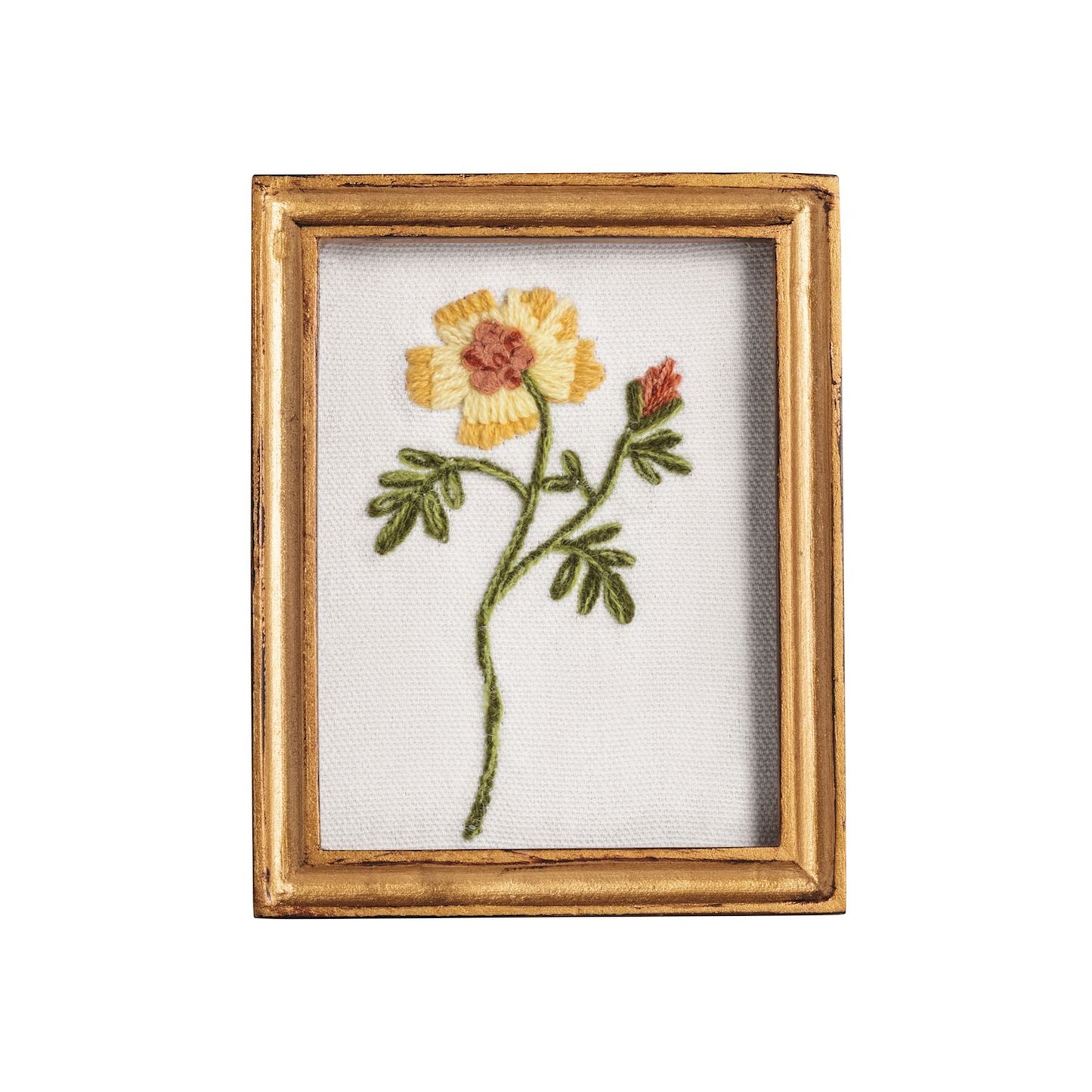 Colorful Framed Floral Embroidery