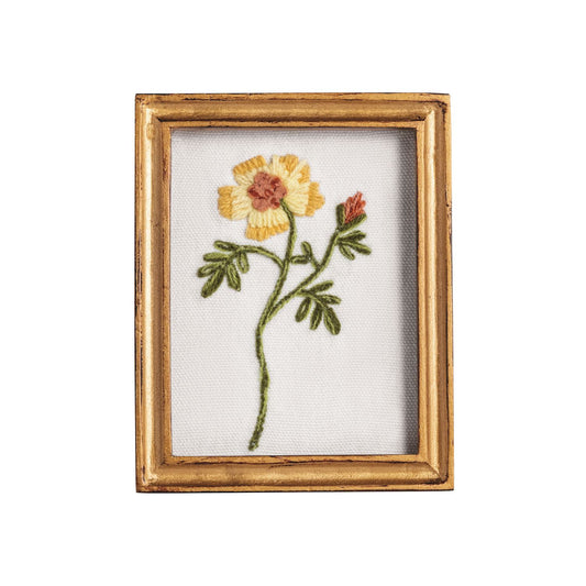 Colorful Framed Floral Embroidery