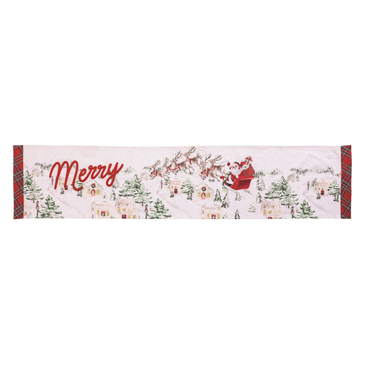 Vintage Santa Scene Runner