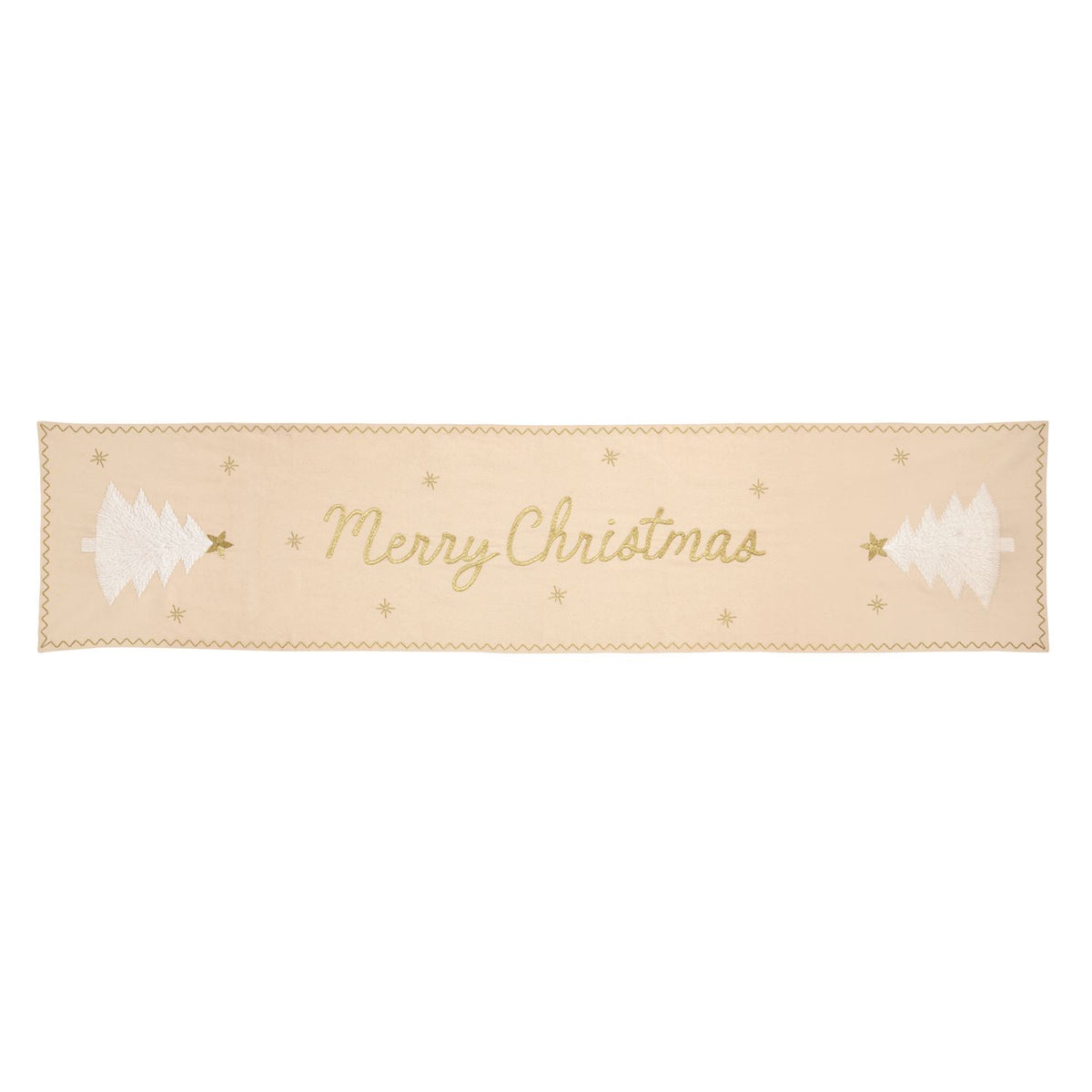 Merry Christmas Snowflake Tree Runner