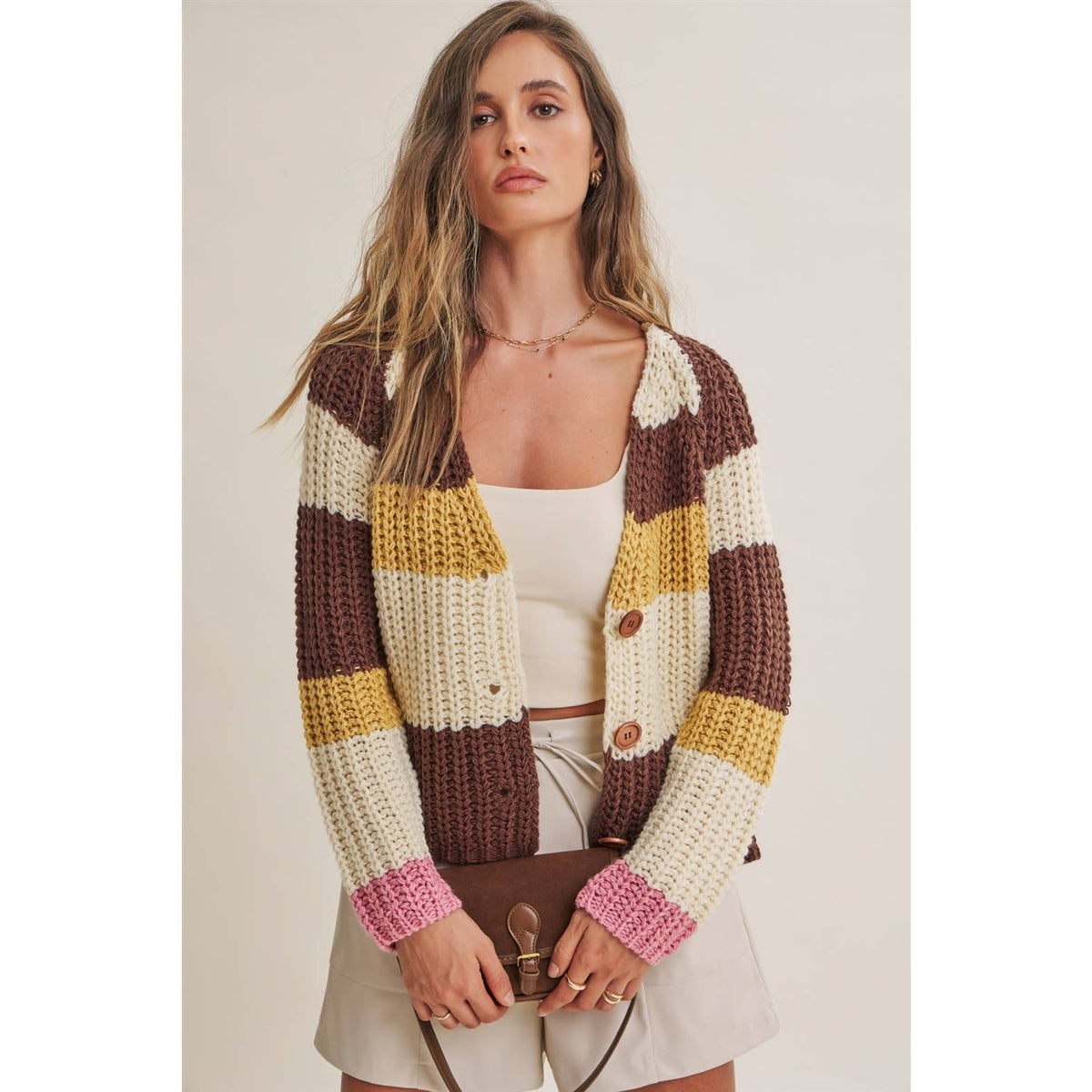 Fall Stripe Chunky Cardigan