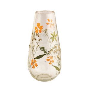 Large Fall Pressed Flower Vase