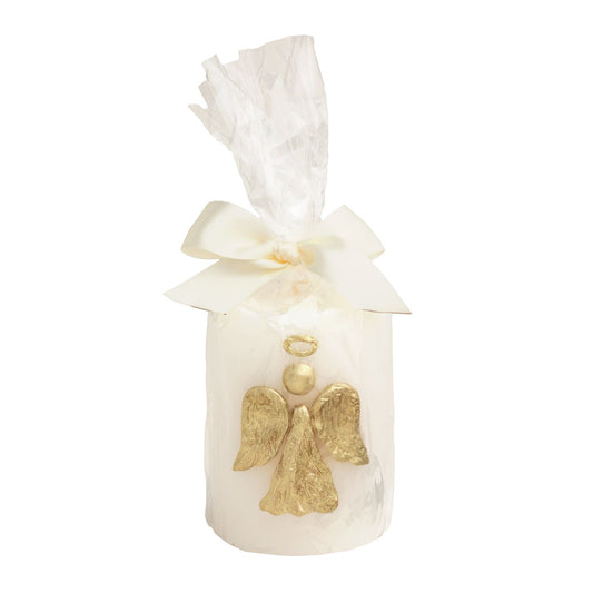 Gold Angel Icon Pillar Candle