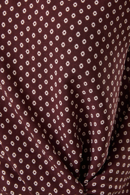 Brandi Brown Side Knot Blouse
