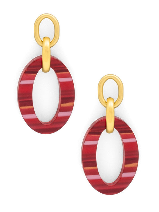 Resin Striped Drop Earring