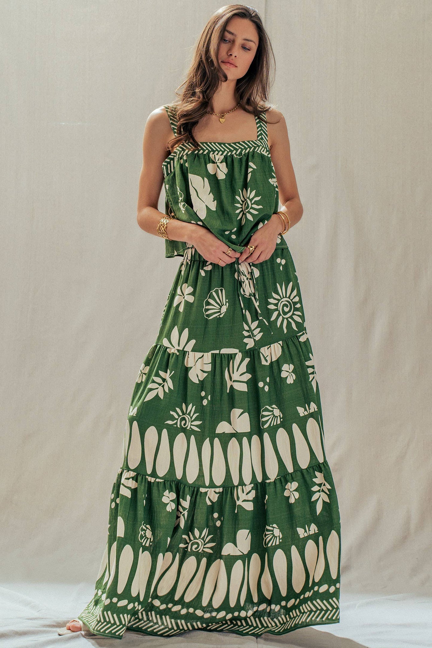 Tropical Print Maxi 2-Piece Set