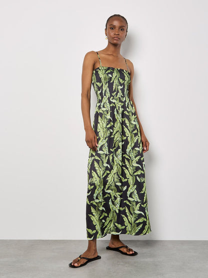 Devon Tropical Leaf Dress
