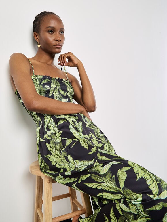 Devon Tropical Leaf Dress