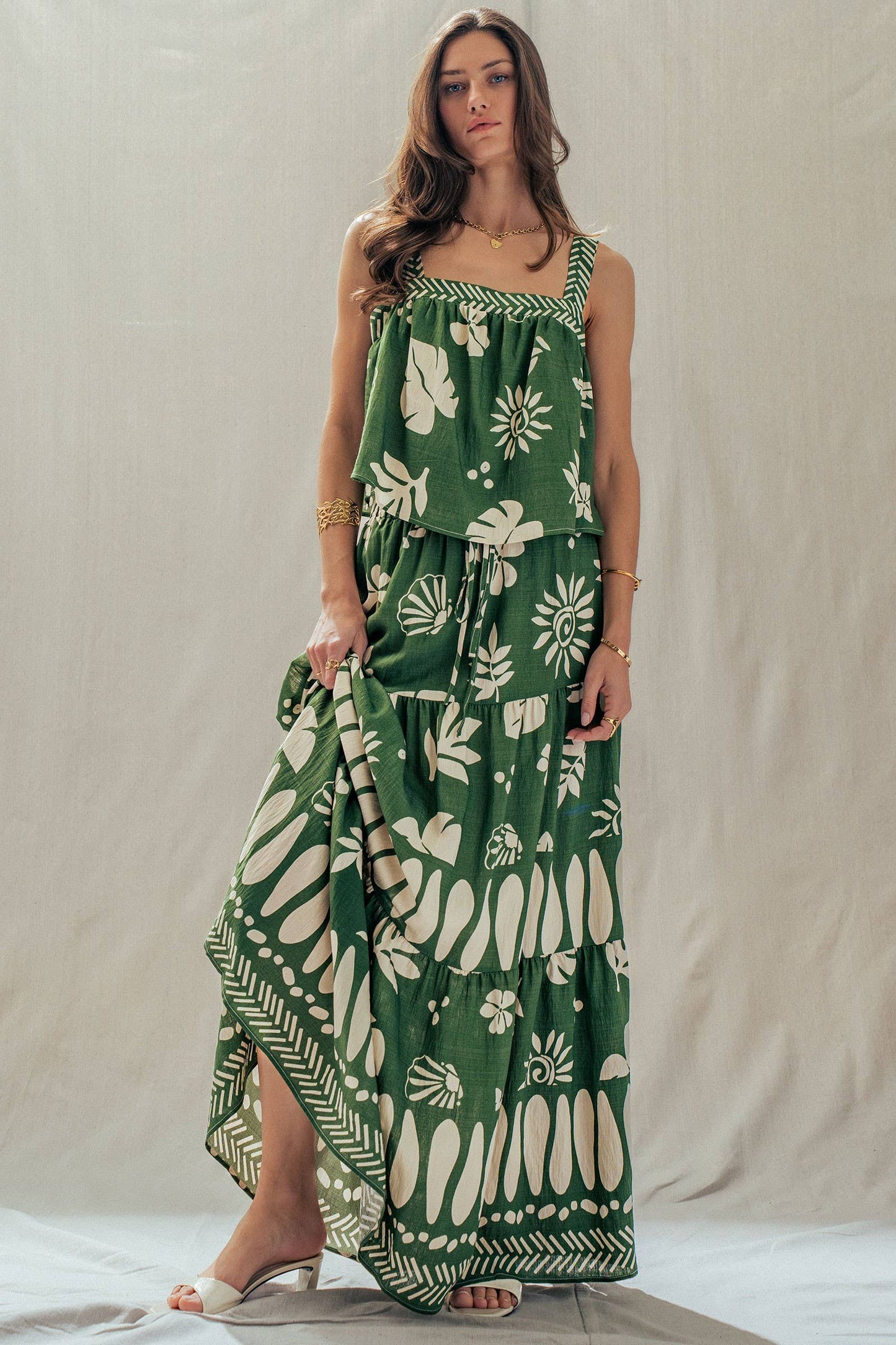 Tropical Print Maxi 2-Piece Set