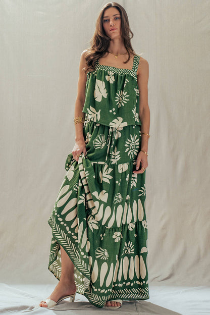 Tropical Print Maxi 2-Piece Set