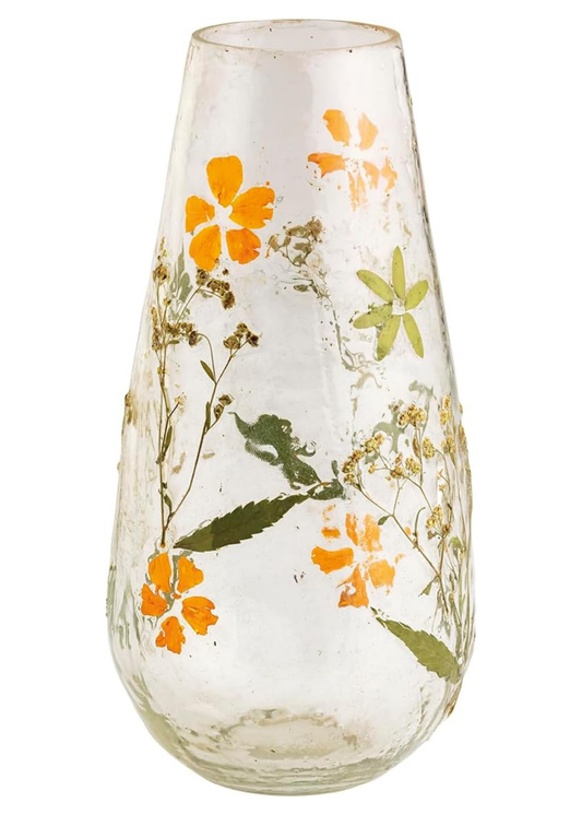 Large Fall Pressed Flower Vase