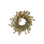 Glittered Snowy Red Berry Candle Ring - 12.5 Inch