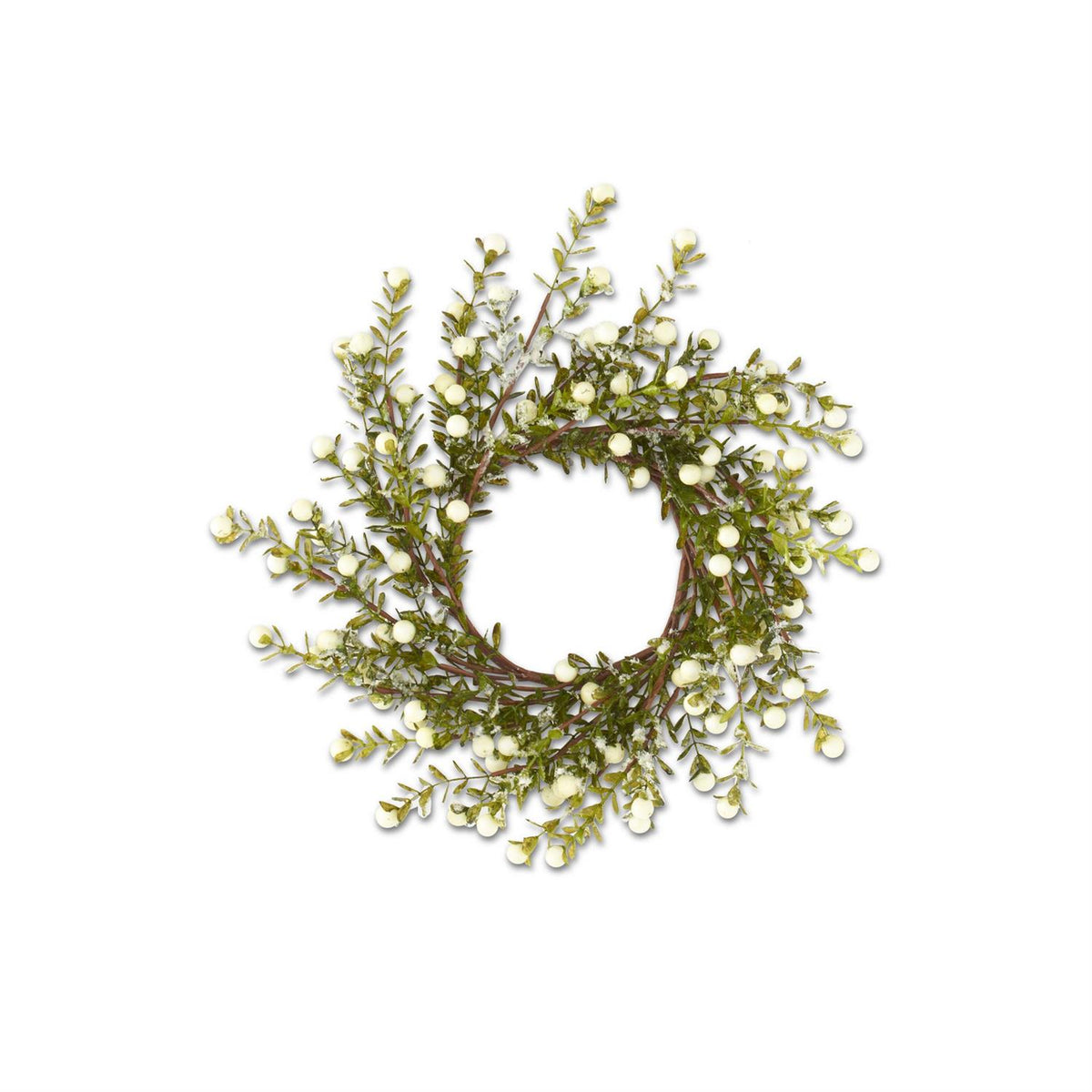 Snowy White Berry Candle Ring