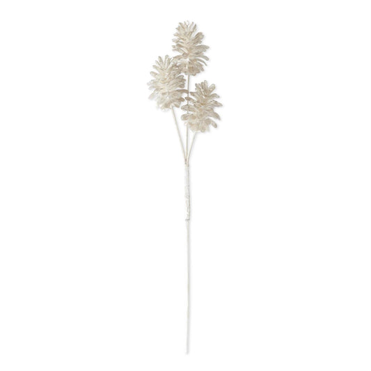 Silver w/White Pinecones - 28 in
