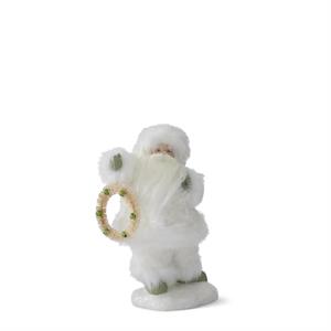 White Fur Santa w/Wreath