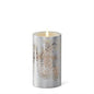 Silver LED Pinecone Candle w/Timer
