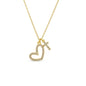 Pave Heart & Cross Pendant