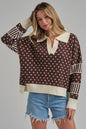 Laney Brown Polka Dot Sweater