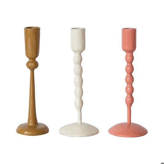 Tall Enameled Taper Holder