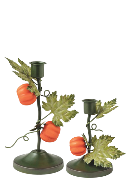 Metal Pumpkin Candlestick
