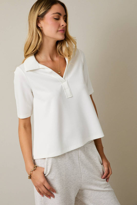 Jessie Modal Polo Tunic Top