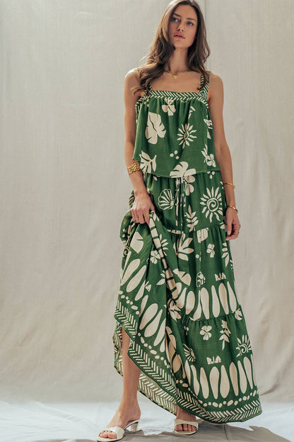 Tropical Print Maxi 2-Piece Set