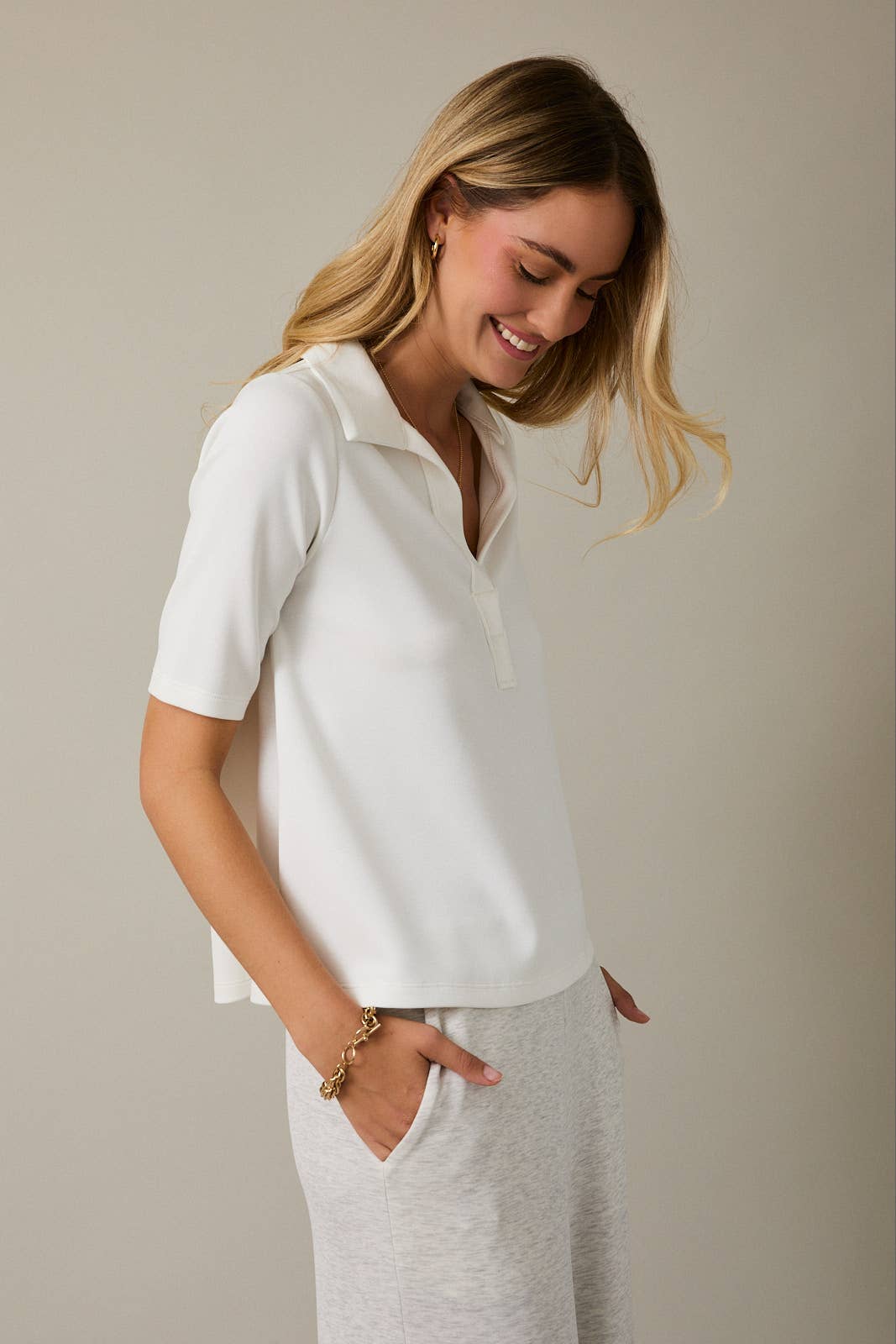 Jessie Modal Polo Tunic Top