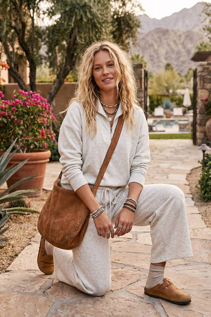Scuba Half Zip Set in Grey