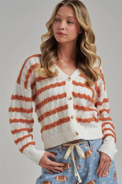 Wavy Stripe Cardigan