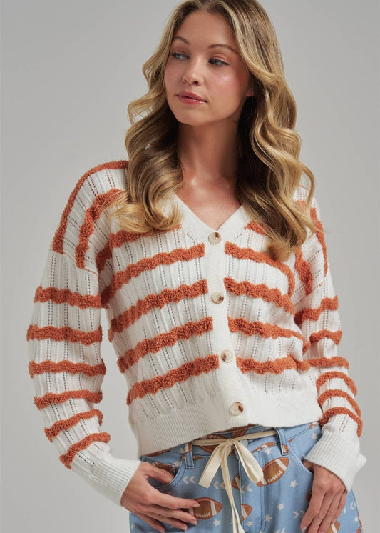Wavy Stripe Cardigan