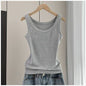 Light Grey Ribbed Fitted Tank