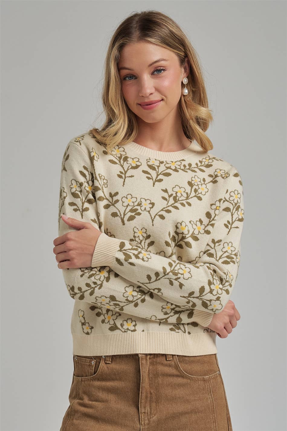 Cottage Floral Sweater