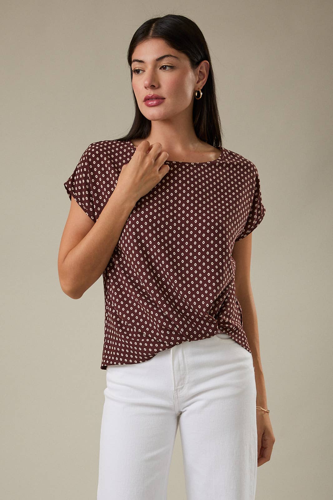 Brandi Brown Side Knot Blouse