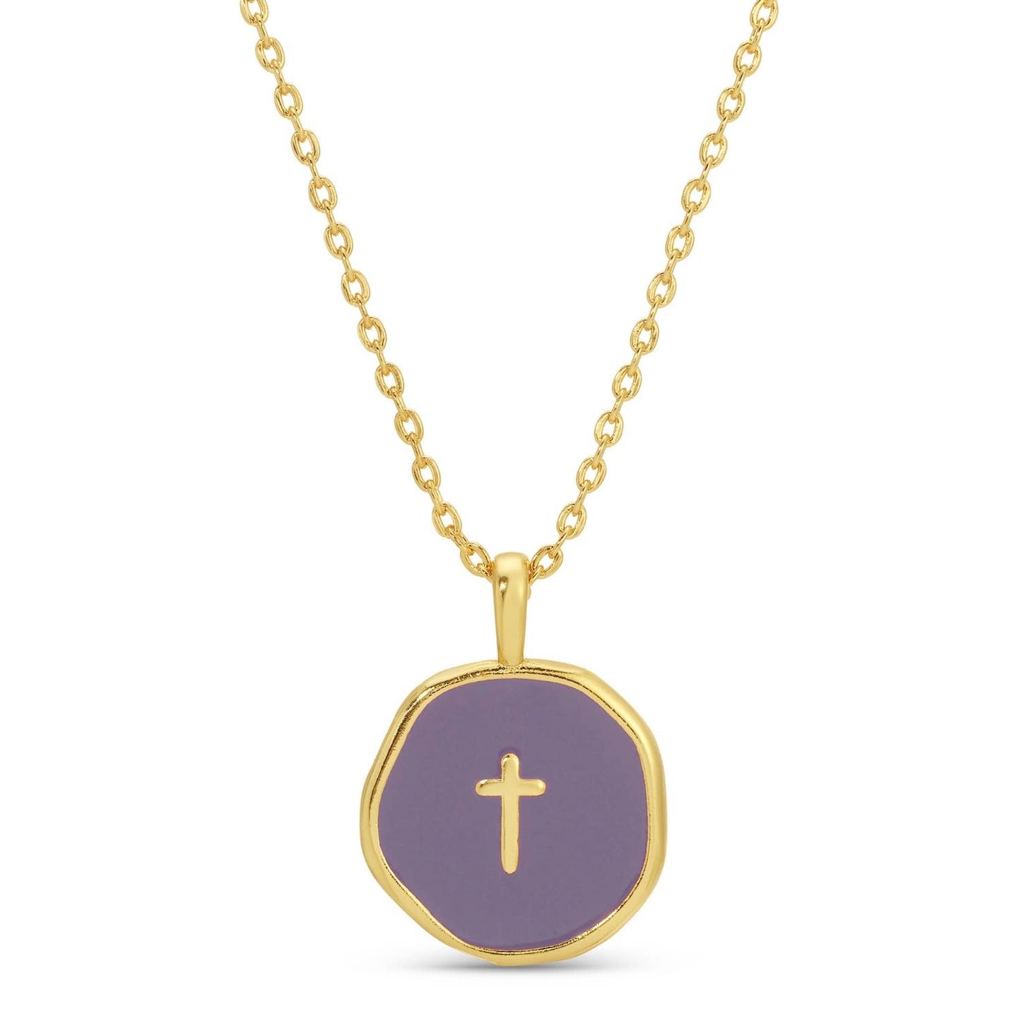 Minimal Cross Medallion Necklace