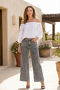 Perfect Palazzo Jeans in Acid Black