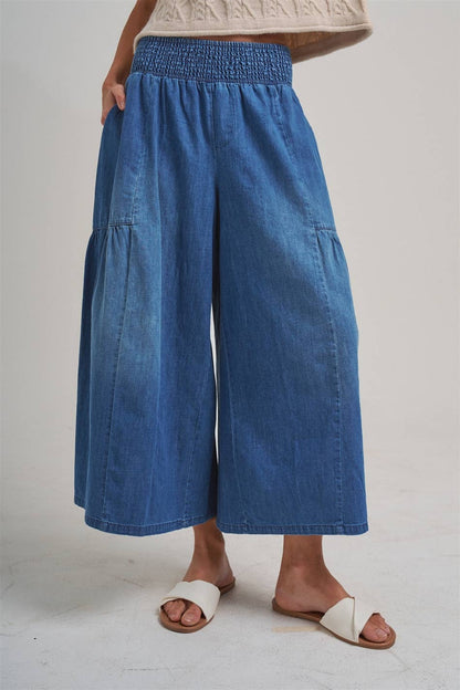 Rio Relaxed Wide Leg Denim Pants