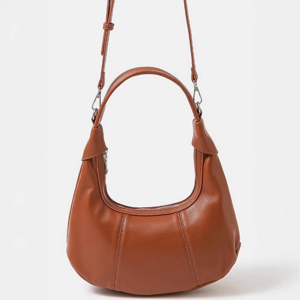 Faux Leather Round Bag