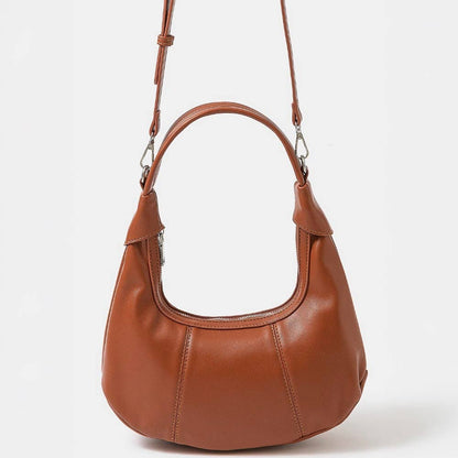 Faux Leather Round Bag