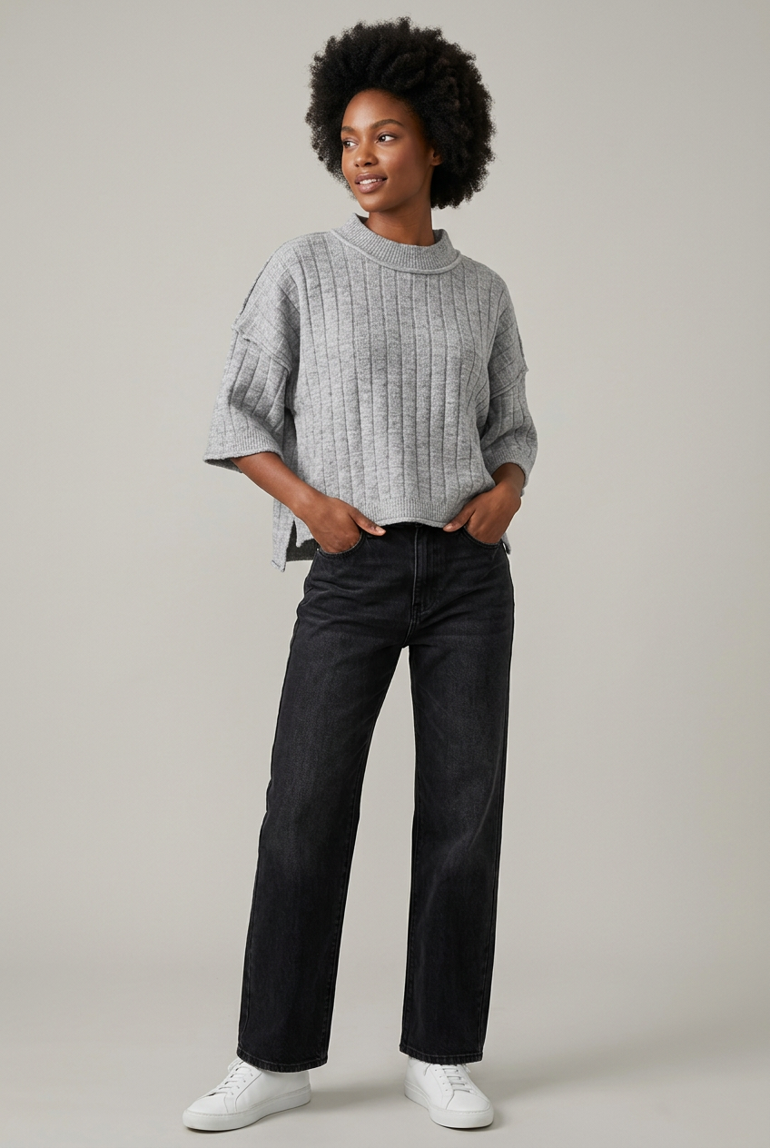 Ribbed Knit Sweater
