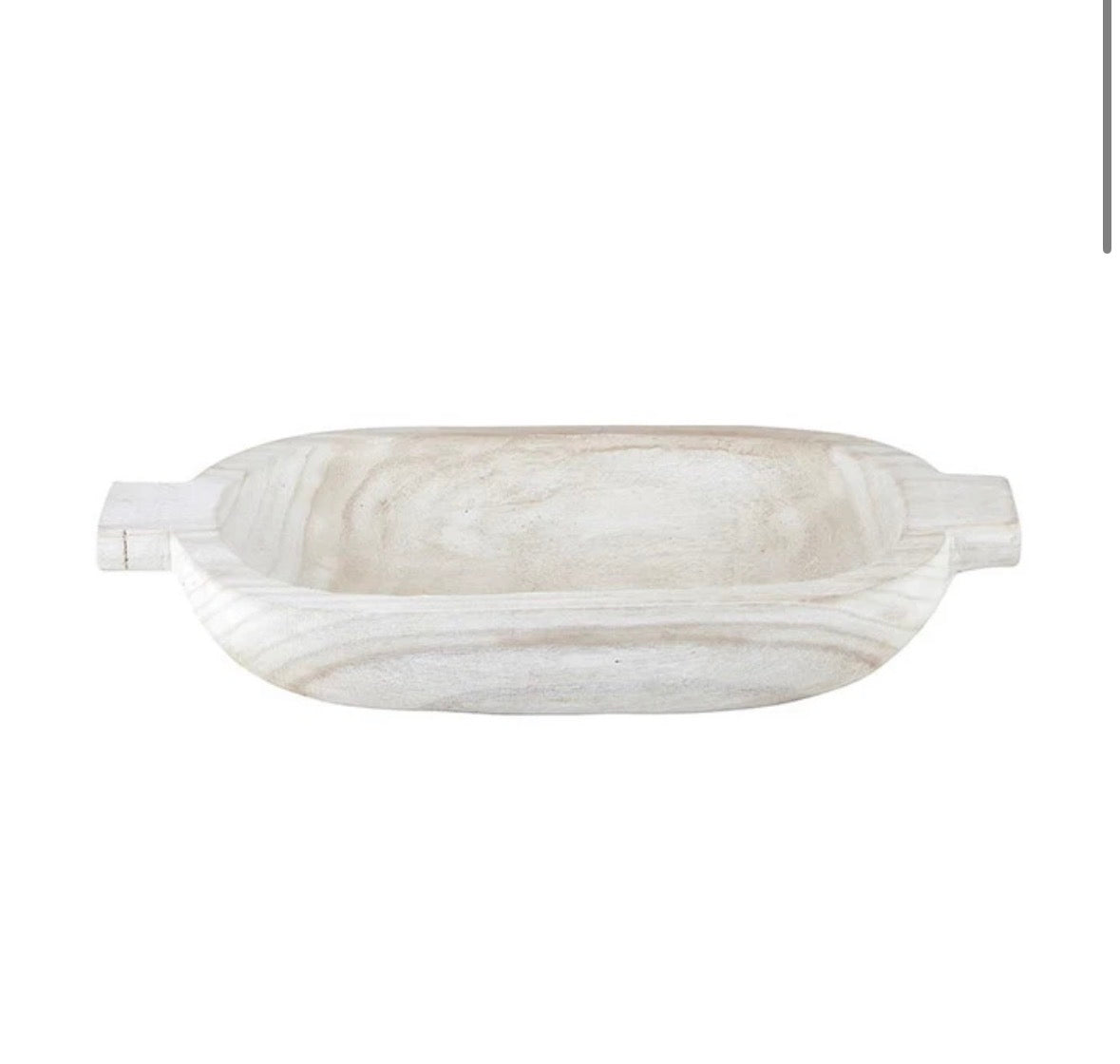 Paulownia Double Handle Tray in White