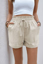 Denise Elastic Waist Linen Shorts