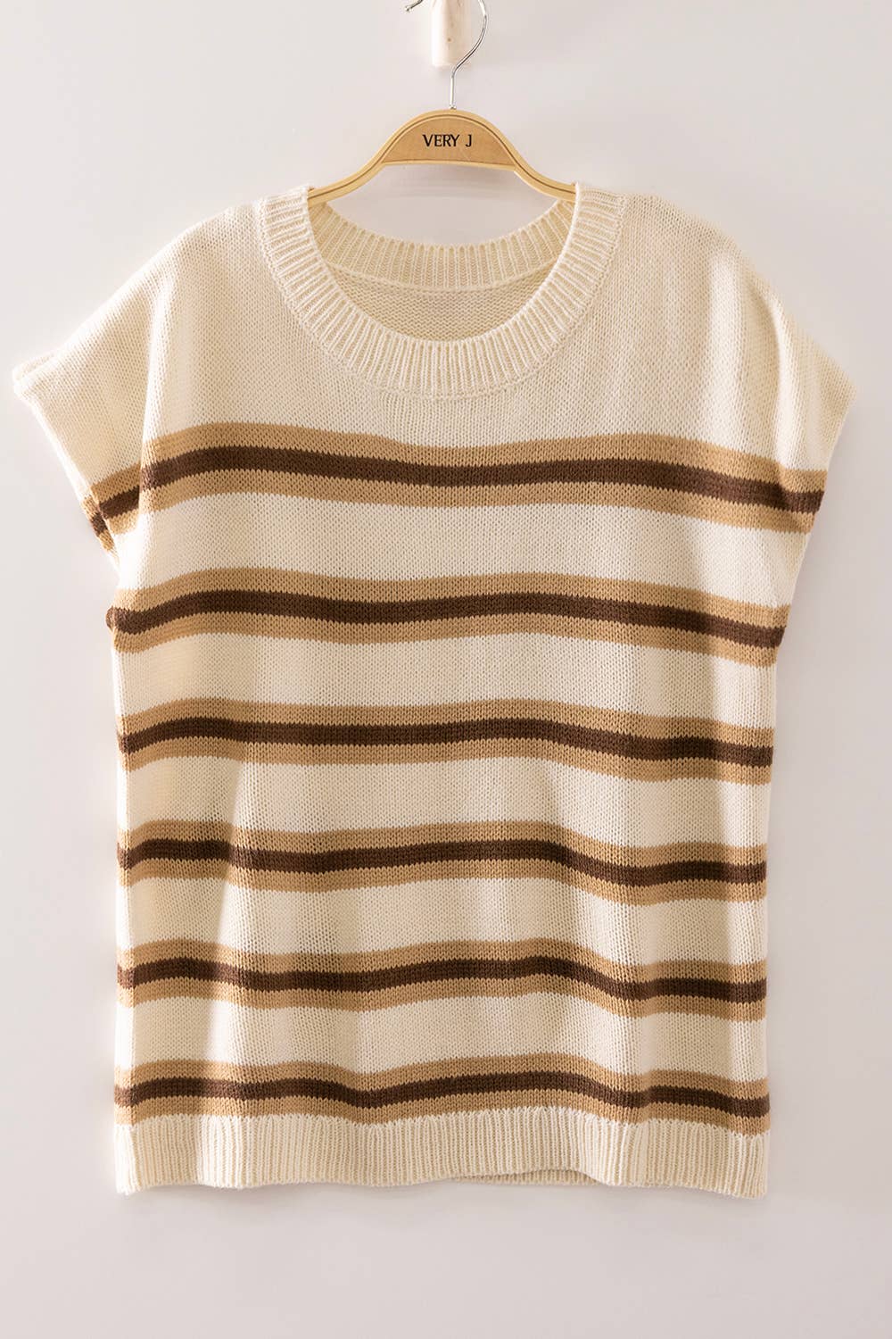 Structured Shoulder Stripe Vest