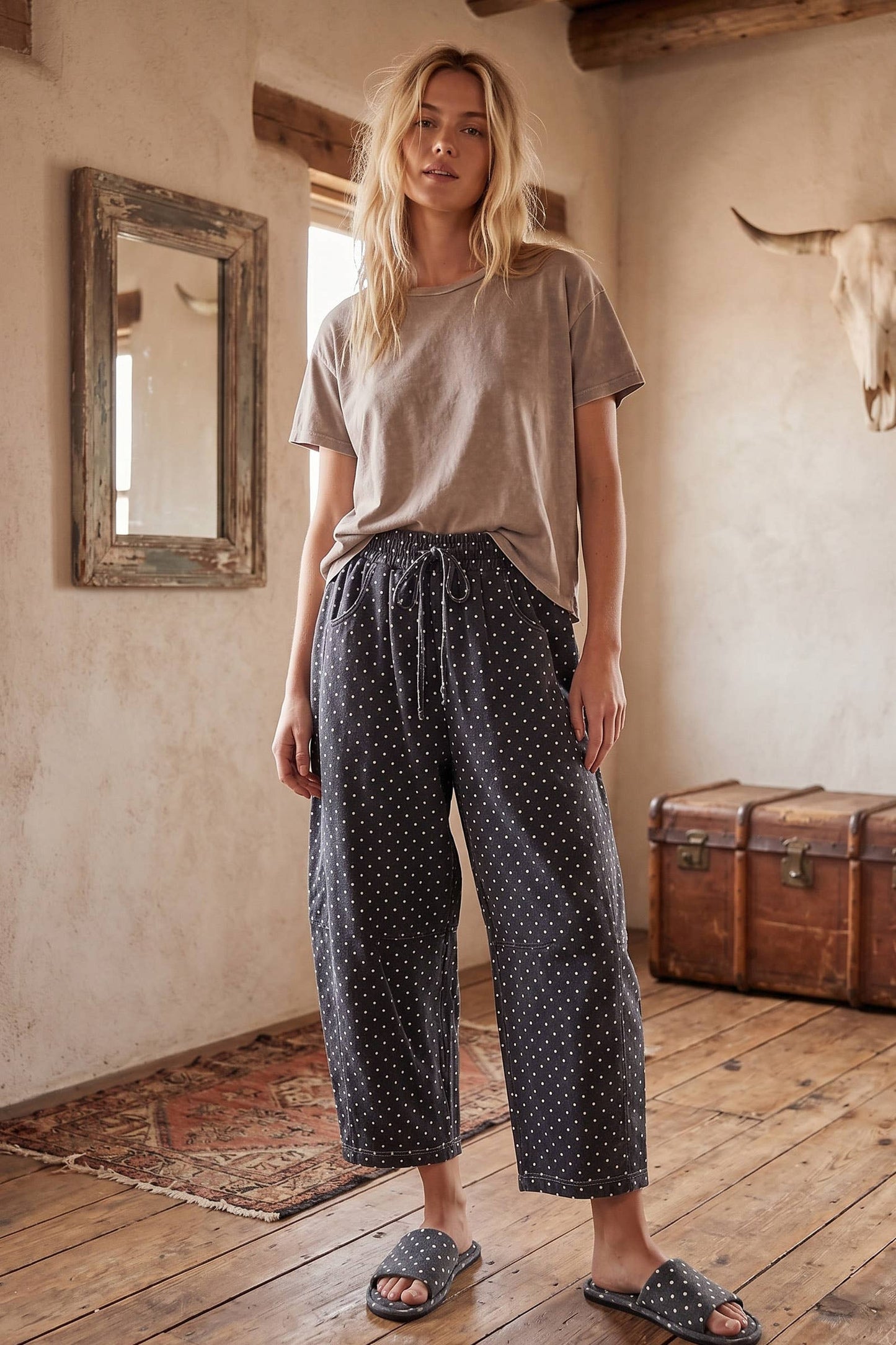 Mineral Washed Barrel Pants