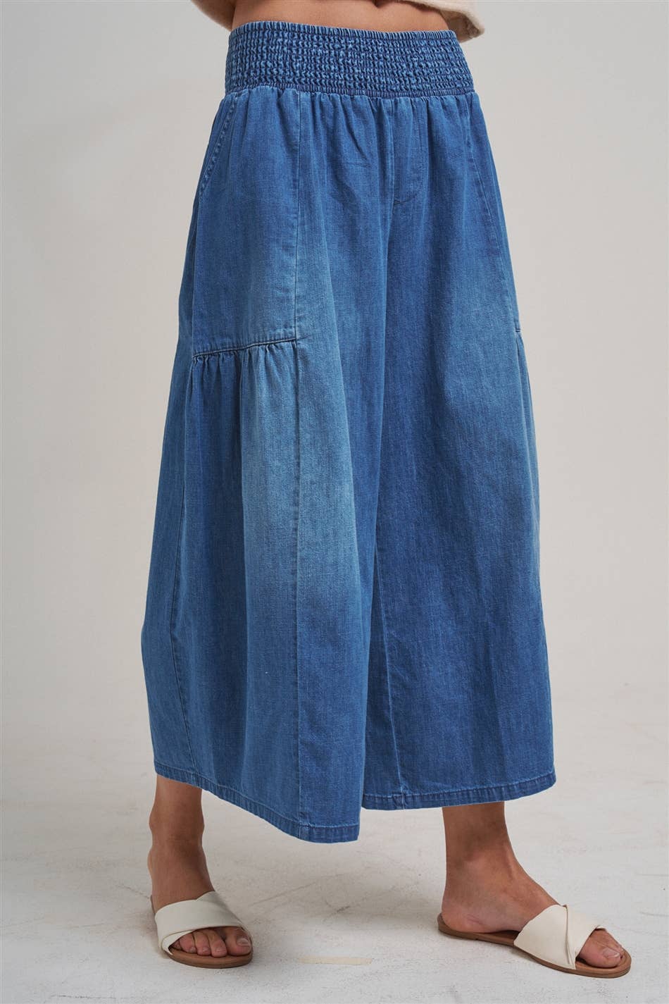 Rio Relaxed Wide Leg Denim Pants