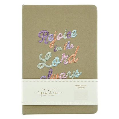 Embroidered Journal - Rejoice in the Lord