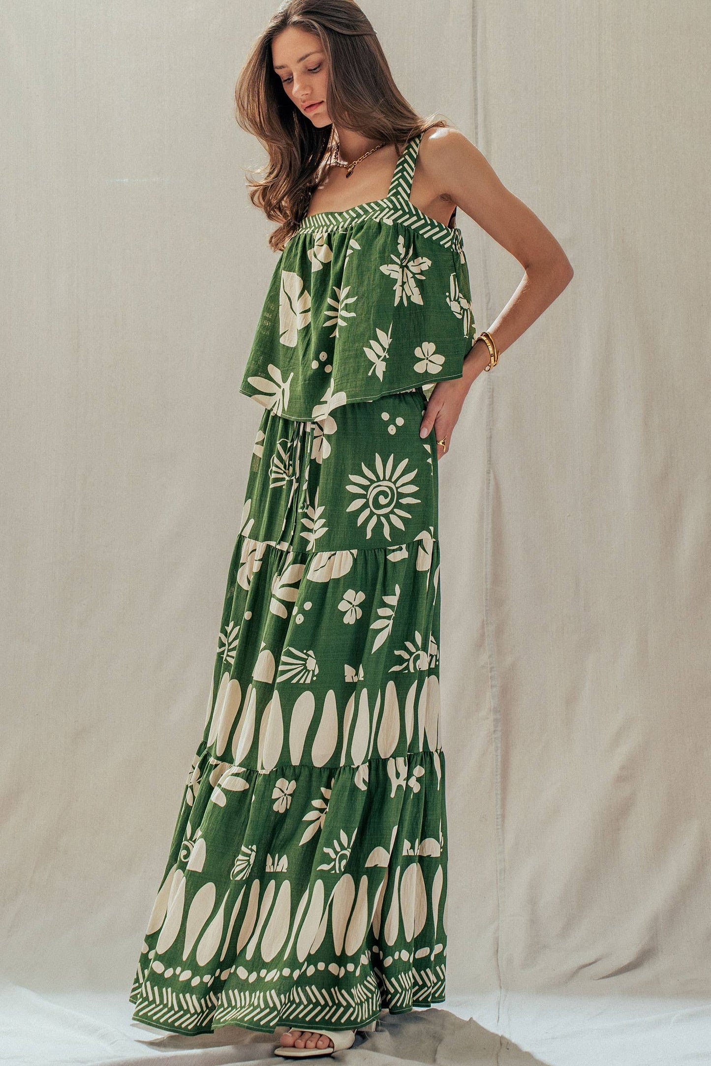 Tropical Print Maxi 2-Piece Set