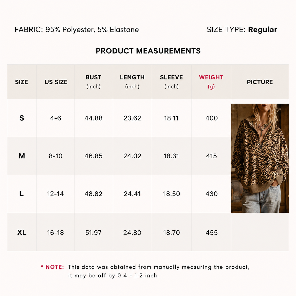 Leopard Print Half Zip Pullover Sweatshirt
